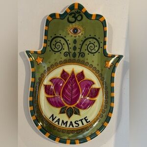 Green and Pink Hamsa Wall Decor